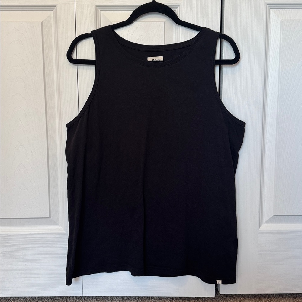 Pact Organic Cotton XL Better Basics Black Tank Top Closet Staple Minimalist
